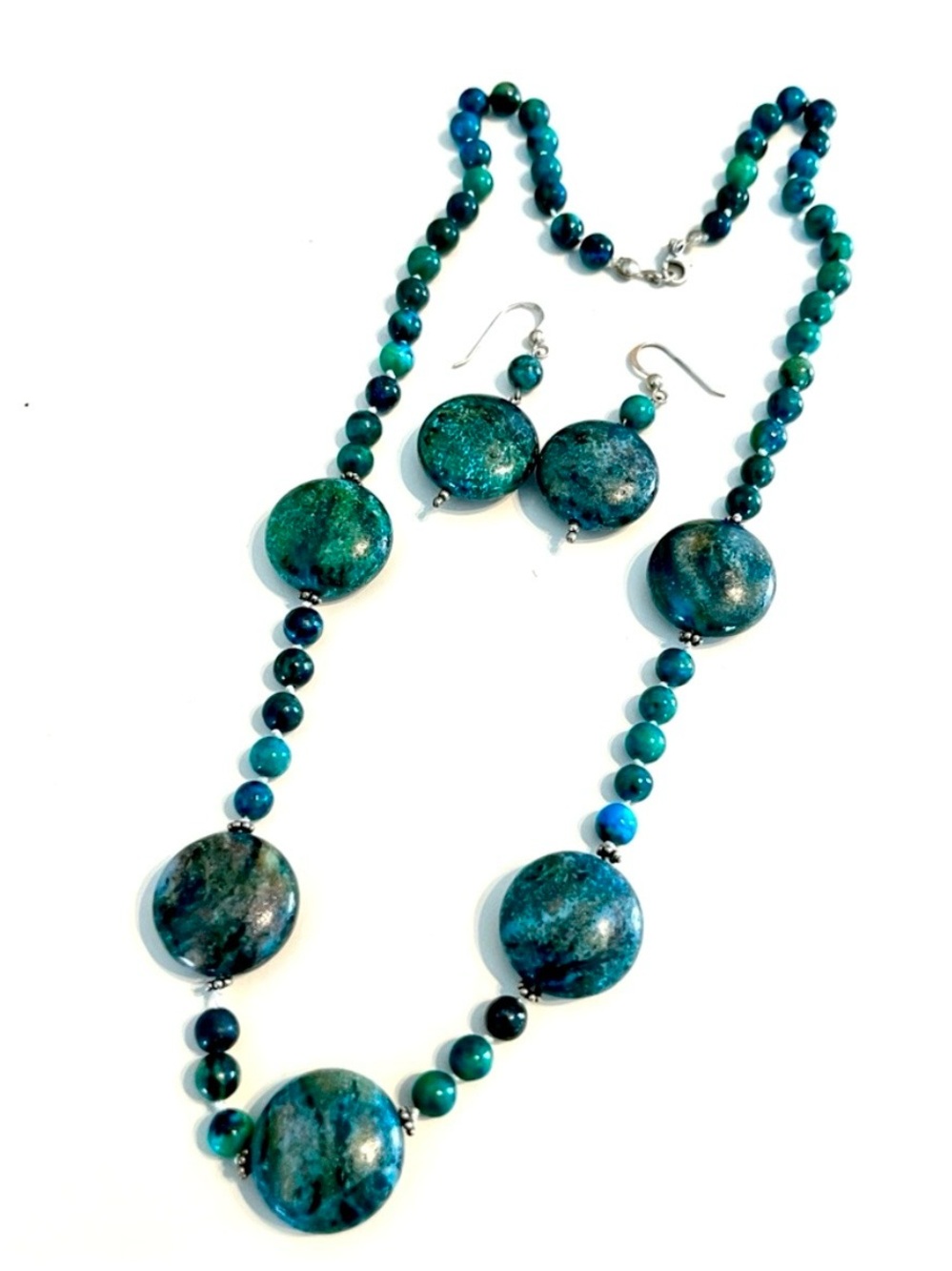 Genuine Azurite Chrysocolla Necklace